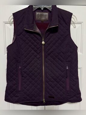 Outback Trading Company Purple Womens Quilted Aztec Fleece Lined Equestrian Vest